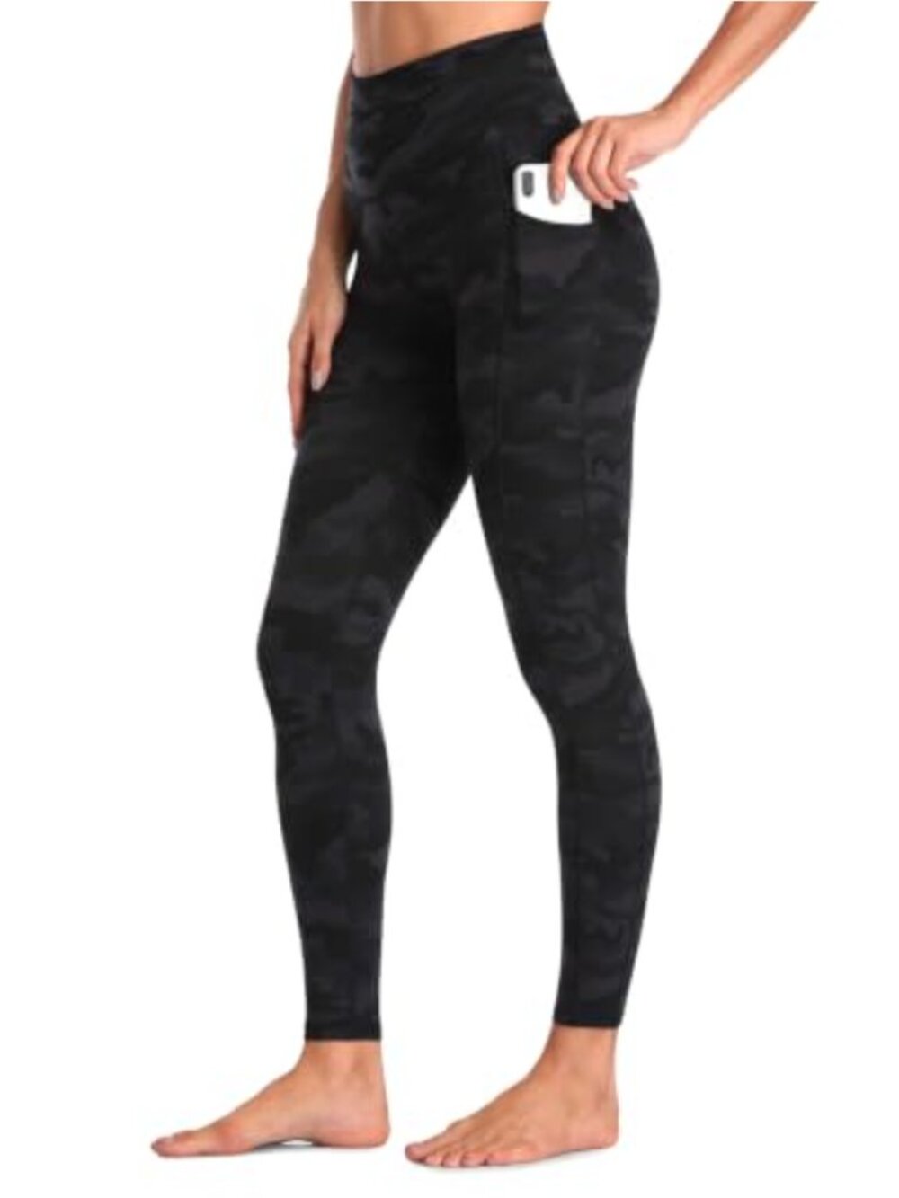 High Waisted Tummy Control 7/8 Length Yoga Pants with Pockets
